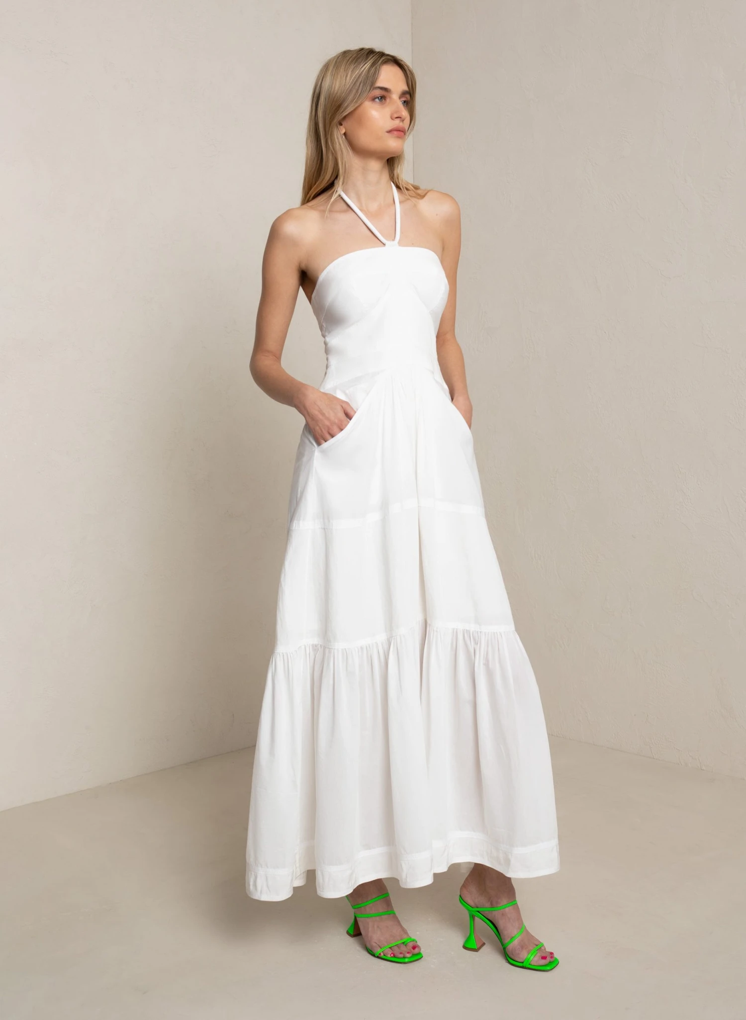 ALC LTD Adelle Halter Midi Dress Dresses 4 ALC LTD Adelle Halter Midi Dress Dresses