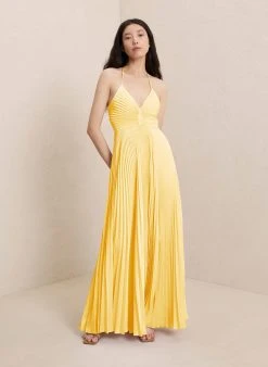 ALC LTD Aries Satin Pleated Dress Dresses