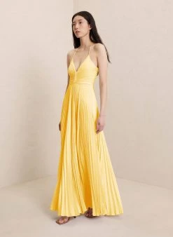 ALC LTD Aries Satin Pleated Dress Dresses