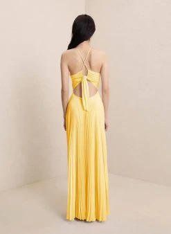 ALC LTD Aries Satin Pleated Dress Dresses 5 ALC LTD Aries Satin Pleated Dress Dresses