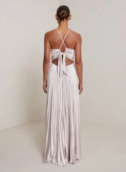 ALC LTD Aries Satin Pleated Dress Dresses 6 ALC LTD Aries Satin Pleated Dress Dresses