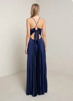 ALC LTD Dresses Aries Satin Pleated Dress