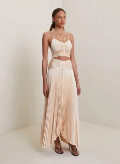 ALC LTD Ari Satin Pleated Top Tops 4 ALC LTD Ari Satin Pleated Top Tops