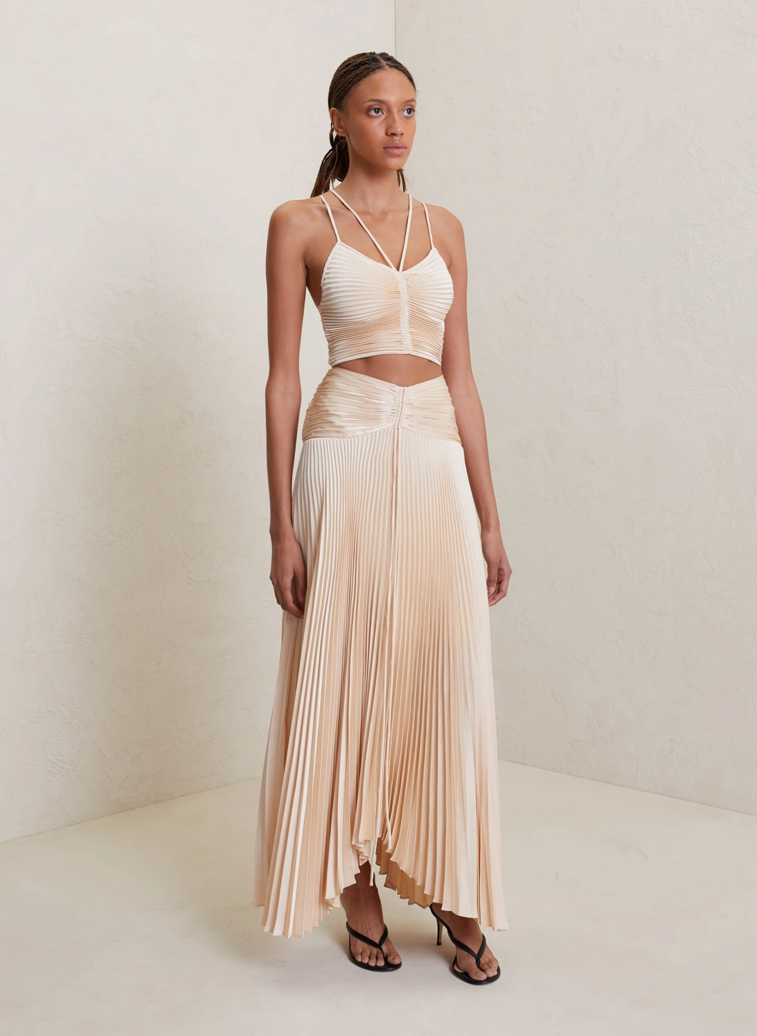 ARI_TOP_SKIRT_CACR_0027_3_1f5fa70c-78c3-47db-a754-f5441e06f1e1.jpg ALC LTD Ari Satin Pleated Top Tops