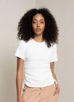 ALC LTD Austin Ribbed Cotton Tee Tops