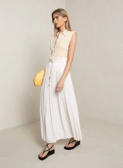 ALC LTD Everly Pleated Maxi Skirt Bottoms