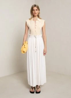 ALC LTD Everly Pleated Maxi Skirt Bottoms