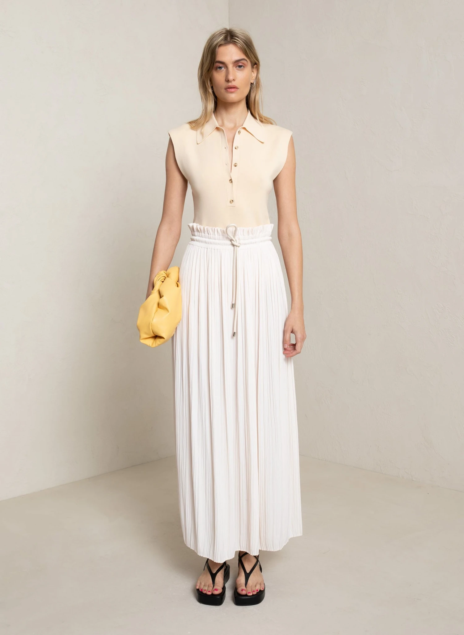 EVERLY_SKIRT_ALT_0061_1.jpg ALC LTD Everly Pleated Maxi Skirt Bottoms