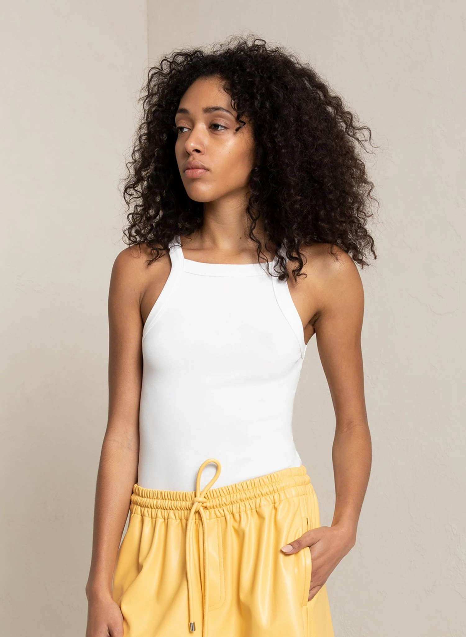 ALC LTD Tops Hannah Ribbed Cotton Tank 3 ALC LTD Tops Hannah Ribbed Cotton Tank