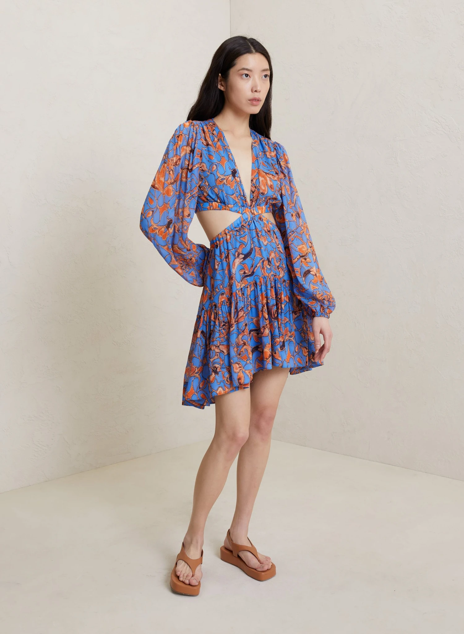 IZZY_II_DRESS_BLSM_0023_2.jpg ALC LTD Dresses Izzy II Silk Mini Dress