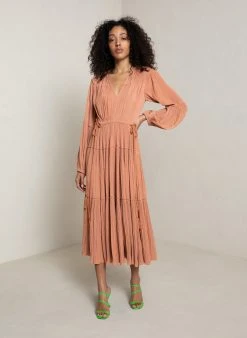 ALC LTD Dresses Jenna Pleated Midi Dress