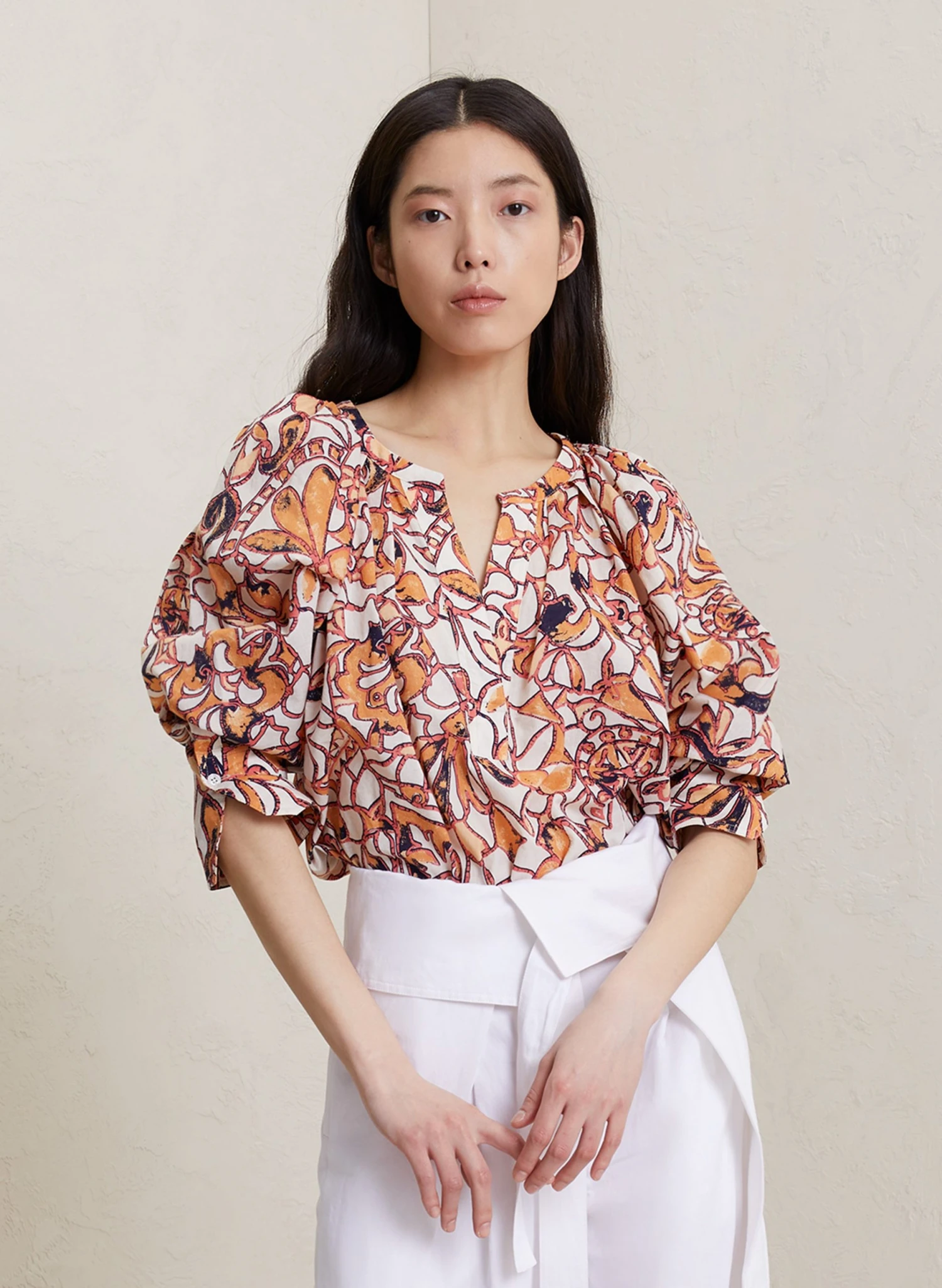 NOMAD_TOP_WHTM_1_crop.jpg ALC LTD Tops Nomad Cotton Top