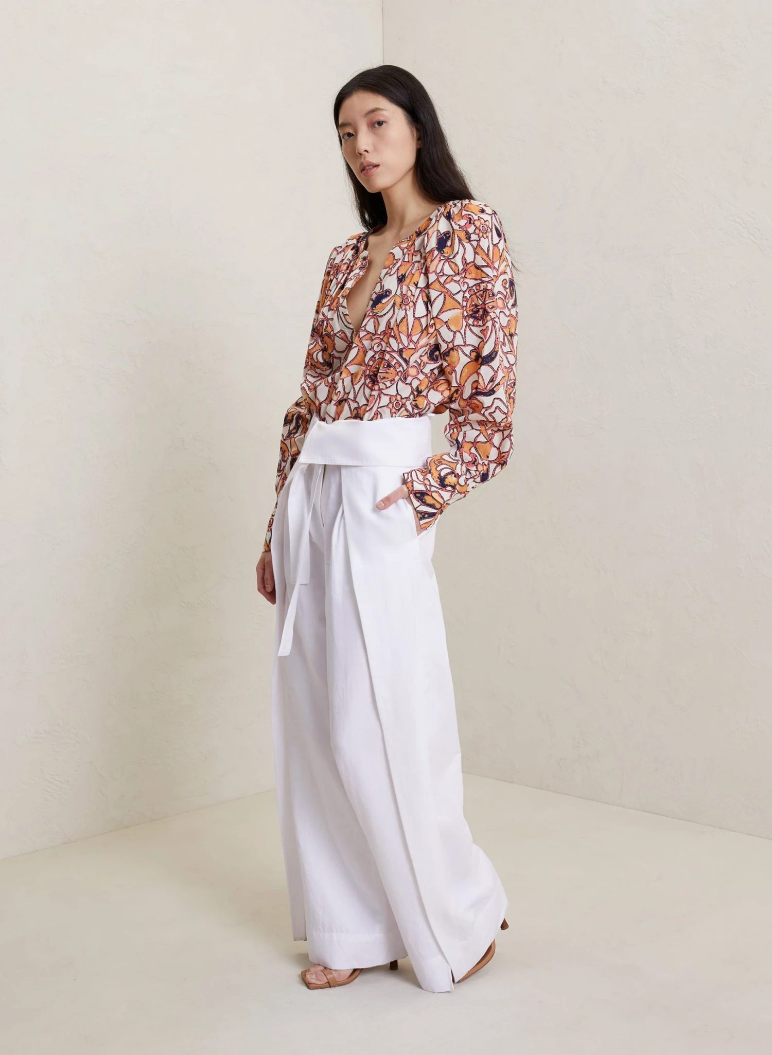 NOMAD_TOP_WHTM_3.jpg ALC LTD Tops Nomad Cotton Top