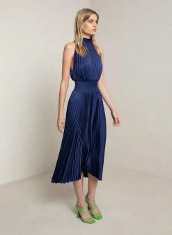 ALC LTD Renzo Pleated Midi Dress