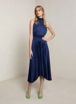 ALC LTD Renzo Pleated Midi Dress