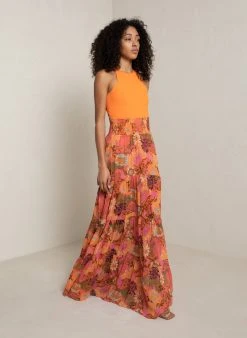 ALC LTD Sage Chiffon Maxi Skirt Bottoms