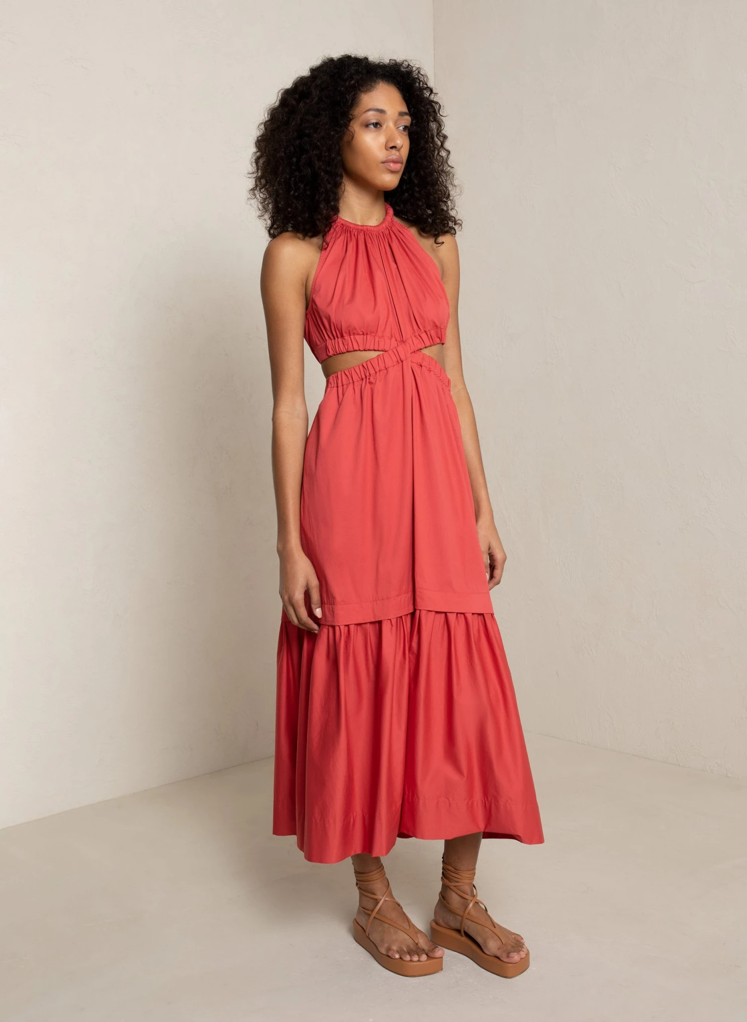 WHITNEY_DRESS_MOSP_0026_2.jpg ALC LTD Whitney Cotton Midi Dress Dresses